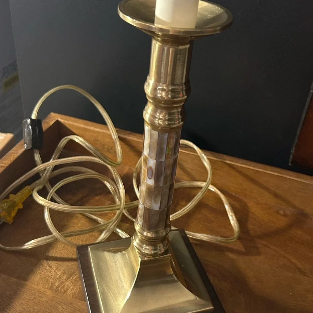 Classic Brass Candle-Style Lamp: Fredrick Cooper - Picture 2 of 4